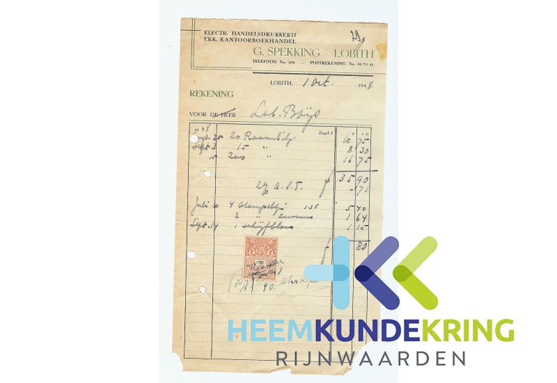 Nota L.Boys -Spekking 1948